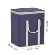 Large Capacity Storage Bin – Foldable Clothes Organizer with Reinforced Handles & Lids