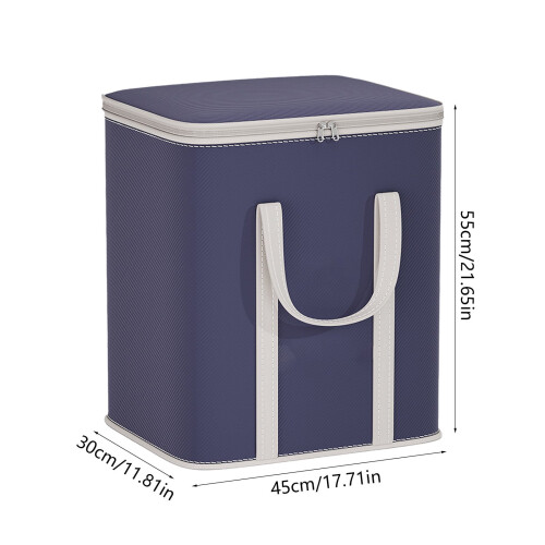 Large Capacity Storage Bin – Foldable Clothes Organizer with Reinforced Handles & Lids