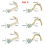 Stainless Steel Nose Studs L-Shape 6 Pcs 1