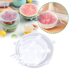 Reusable Silicone Food Lids (6 pcs) – Dishwasher Safe, Eco-Friendly, Airtight Seal for Round & Irregular Containers