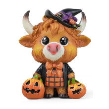 Halloween tehén törpe gyanta figura 1 darab