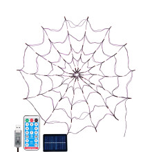 Halloween spinnenweblampjes met zwarte spin (10m)