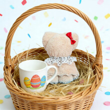 Luxury Embroidered Bear Towel, Premium Hotel-Style Cotton Towels - Elegant Housewarming & Thank You Gift(Coffee)