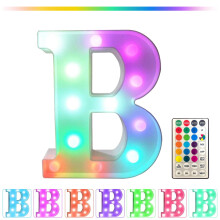 LED-es feliratos világítás távirányítóval, 16 színnel