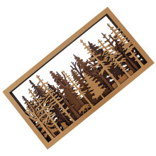 Décoration murale rustique en bois TINKSKY, surface lisse, marron clair, idéale pour la maison, le bureau ou le jardin.