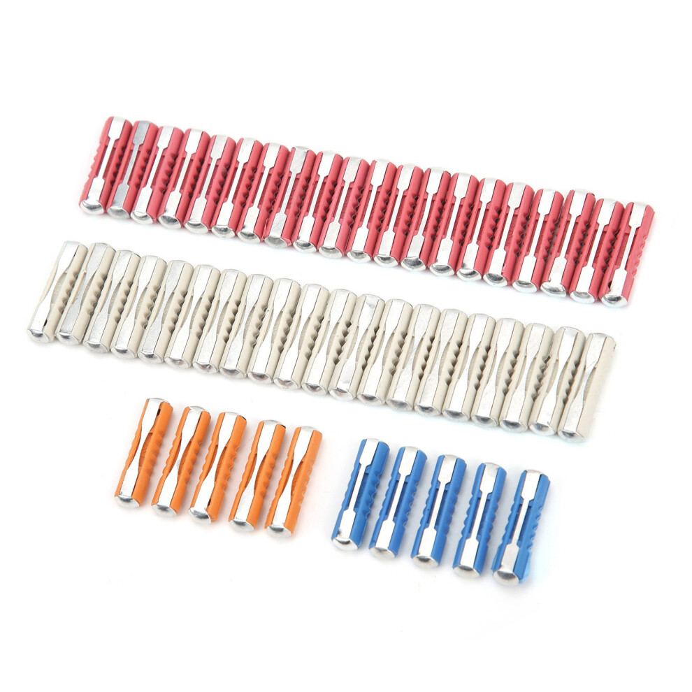 50Pcs European Car Fuse Set Torpedo Orange/White/Red 7293282122659