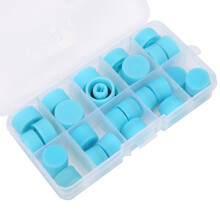 30Pcs A/C Refrigerant Port Cap Set for HVAC Purge and Repair Dust Covers