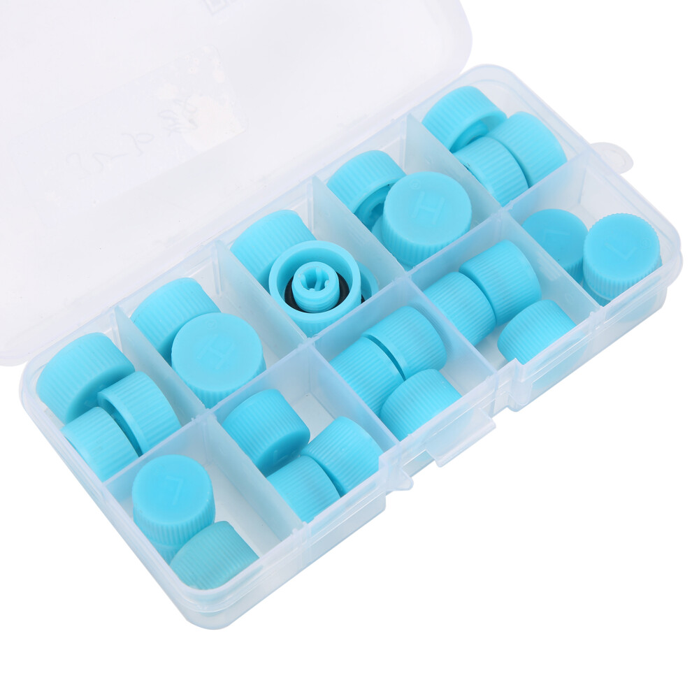 30Pcs A/C Refrigerant Port Cap Set For Hvac Purge And Repair Dust Covers 7621392080888
