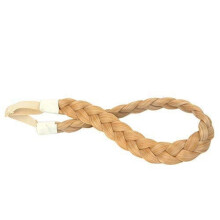 Syntetiskt hår flätat pannband Klassiskt tjockt bredt flätat hår Elastiskt stretchigt hårband Kvinnor Flickor Skönhetstillbehör, 55g
