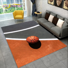 3D Basketball Cour Cartoon Area Rug Large Carpet Rug for Living Room Bedroom Sofa Playroom Doormat r Kids Nonslip Floor Mat