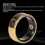 Goldener Smart-Ring mit Touchscreen, IP68, 20mAh, Größe 9 4