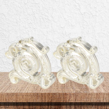 2Pcs Silver Alloy Incense Holders for Sticks, Dragon-Shaped Ornament, 3.8x3.8x1cm