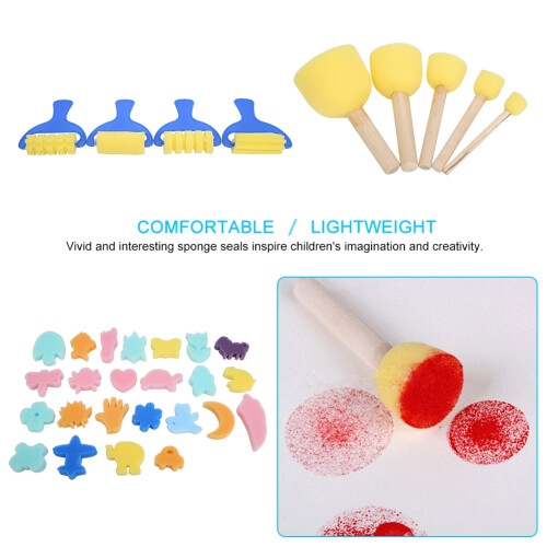 39Pcs DIY Sponge Painting Kit 2