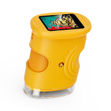 Handgehaltenes Digitalmikroskop für Kinder 1000X, 2,0" Bildschirm, aufladbar, Gelb