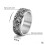 Stainless Steel Vintage Chinese Cloud Ring Silver Size 8 2