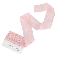 Pink Nylon Lace Ribbon 3cm Wide, 10 Yards Decorative Trim