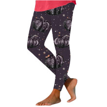 Women's Pumpkin Print Leggings Plus Size Ankle Length