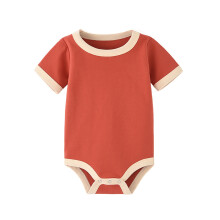 Unisex dětské body s krátkým rukávem, organická bavlna, dětské oblečení Orange, 3-6 měsíců