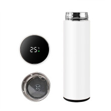 Smart Insulated Water Bottle with Led Temperature Display, 12Hr Cold Hot Stainless Steel Vacuum Flask for Travel Sports Gym B