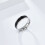 Bague en acier inoxydable émaillé noir, 6 mm, taille 12 4