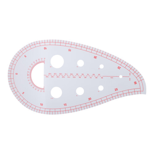 Multifunctional Plastic Curve Ruler for Sewing, 1pcs Semicircle Design