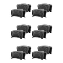 Thickened Silicone Pan Handle Cover Insulation Cover Pan Ear Clip Cast Iron Pan Frying Pan Wok Handle Holder,Black,12PCS