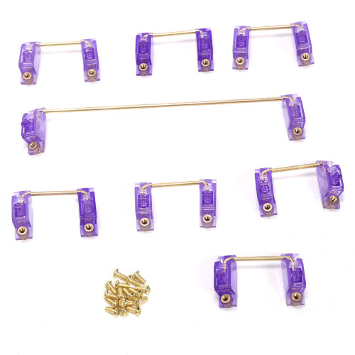Mechanical Keyboard Stabilizer 6.25U/2U with Gold Wire Keycap Accessory