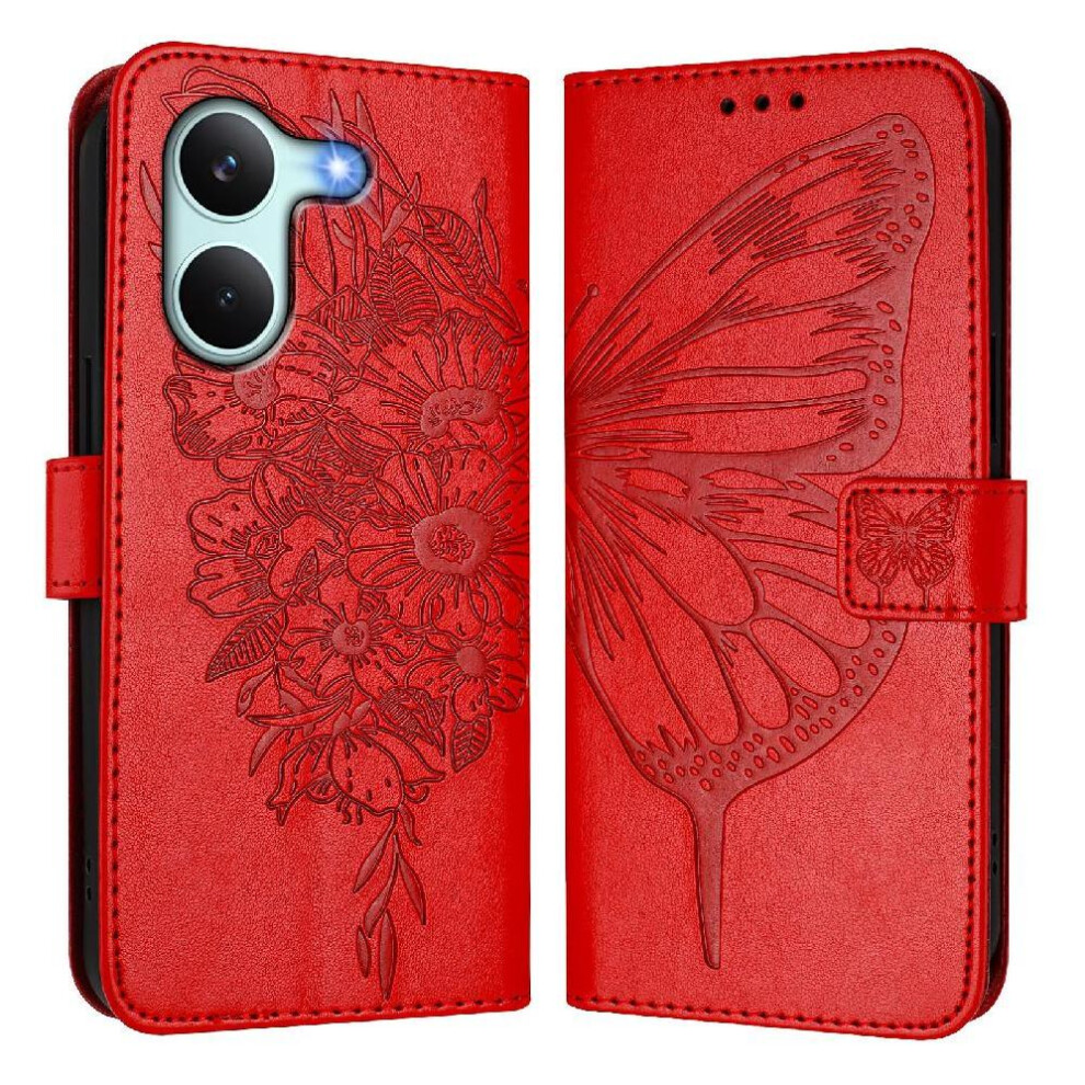 Case For Xiaomi Poco X8 Pro Embossing Butterfly Flip Cover Premium Leather Magnetic 764563210985