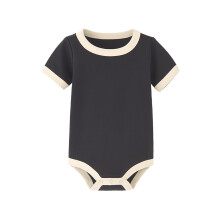 Unisex Baby Short-sleeve Bodysuit, Organic Cotton Baby Clothes for Black 3-6 Months