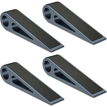 4pcs Heavy Duty Door Stopper (Aluminum & Rubber), Compatible with Home/Apartment/Office/Hotel, 4.92"x1.02"x1.22", Blue