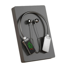 Bass Stereo Neckband Earphones Wireless Sound Card Live Streaming Broadcasting Headphones HiFi Sound Earbuds with Power Display by