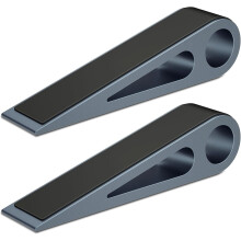 2pcs Heavy Duty Door Stopper (Aluminum+Rubber), Compatible with Home/Apartment/Office/Hotel, 4.92"x1.02"x1.22", Blue