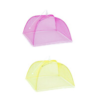 Pop up Food Covers, Mesh Screen Food Tents for Outdoor Picnic Bbq, Fly Proof Food Dome Net for Plate Protection Yellow