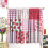 Pink Strawberry Floral Patchwork Curtains Rod Pocket 3
