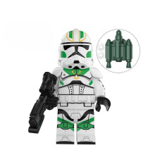 41st Elite Corps Green Corps Airborne Clone Trooper Green Tagged Small Building Block Figure