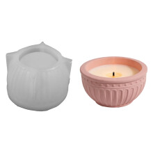 Flexible Silicone Santa Claus Relief Candle-French relief bowl