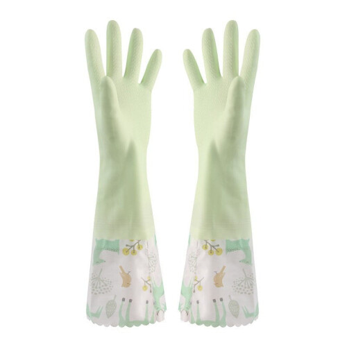 Winter Warm Rubber Cleaning Gloves with Lining 1