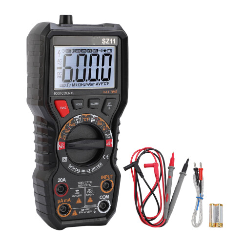 6000 Counts Digitalmultimeter, Auto-Range, Kompakt mit Fluoreszenzlicht 2