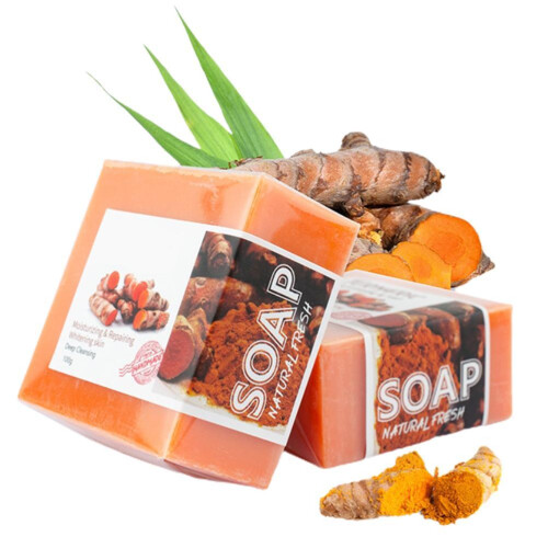 Turmeric Handmade Face Soap 100g Moisturizing 5x5x2.7cm 1