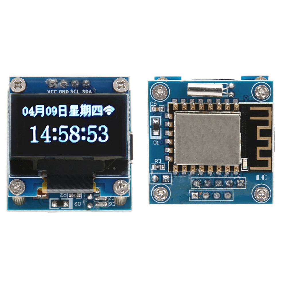 0.96In Oled Wifi Clock Module Pcb 5V 40Mah Button Battery 6941391737189