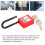 Security Lock 38mm Nylon Dustproof Padlock Lockout for Industrial Use Red 10