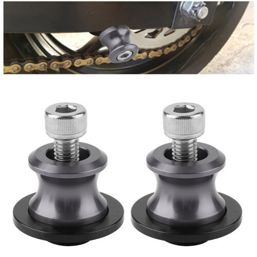 Pair 6mm Motorcycle Rear Stand Swing Arm Spools