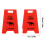 6er-Pack Katzen-Vomit-Schild - Plastik, Rot, 10,3 x 7 cm 2