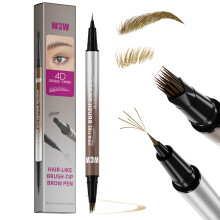 (01#LIGHT BROWN) W3W 2in1 Double Head Liquid Eyebrow Pencil Waterproof Sweat-Proof Brow Pen Makeup