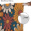 Retro Abstract Flower Curtains Vintage Boho Floral Print 6