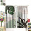 Mid-Century Leaf Curtains Abstract Green Plant Design 7