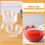 Conjunto de 3 Tigelas de Vidro Transparente para Pudim, próprias para Micro-ondas e Saladas (2,36 x 2,36 x 1,18 polegadas) 2