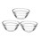 Conjunto de 3 Tigelas de Vidro Transparente para Pudim, próprias para Micro-ondas e Saladas (2,36 x 2,36 x 1,18 polegadas) 4