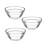 Conjunto de 3 Tigelas de Vidro Transparente para Pudim, próprias para Micro-ondas e Saladas (2,36 x 2,36 x 1,18 polegadas) 6