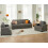 VANACC Modern Living Room Sofa Grey Chenille Deep Seat 3